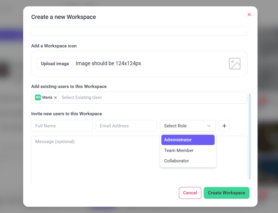Adding users to a workspace