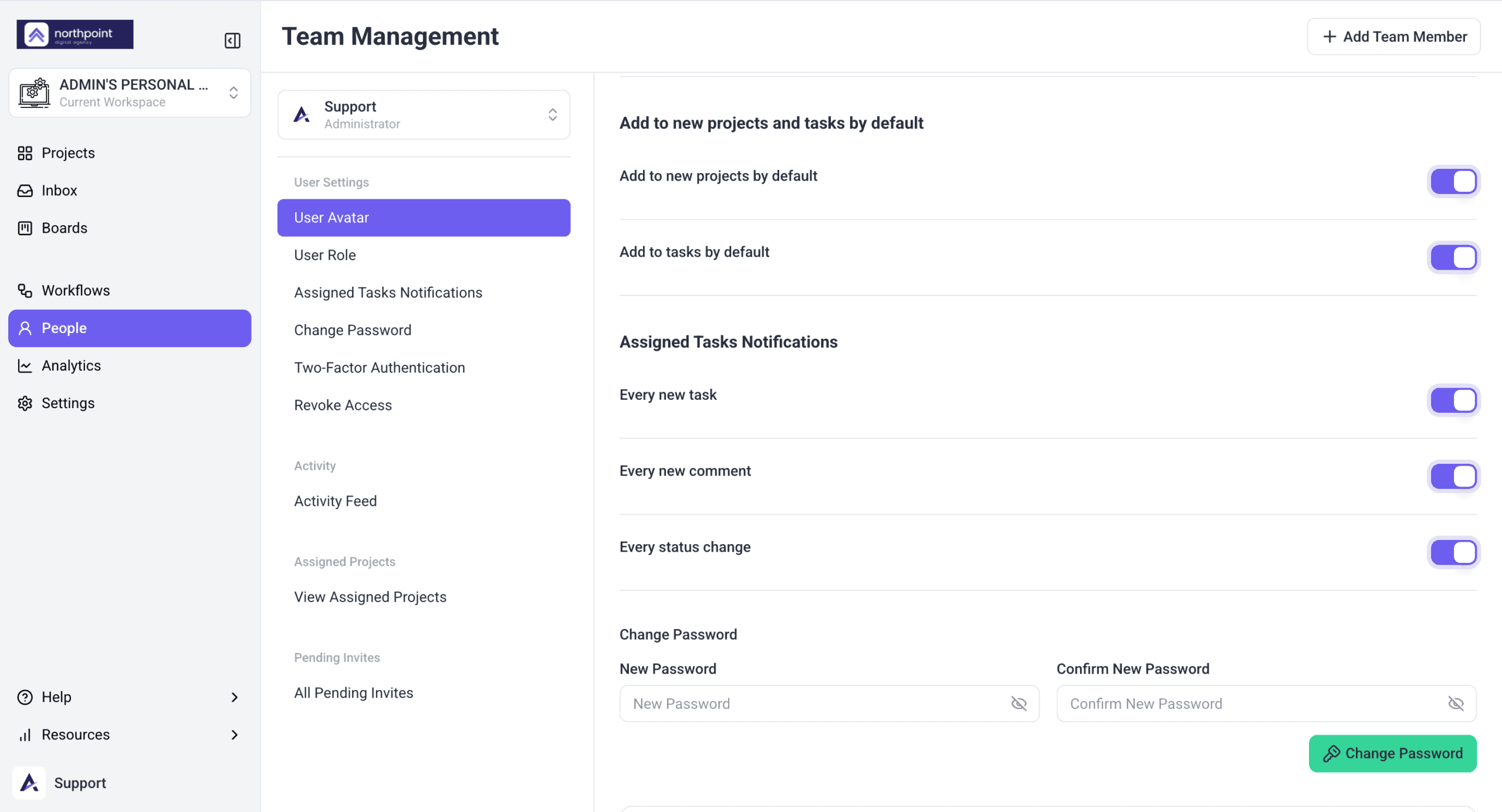 Individual email preferences