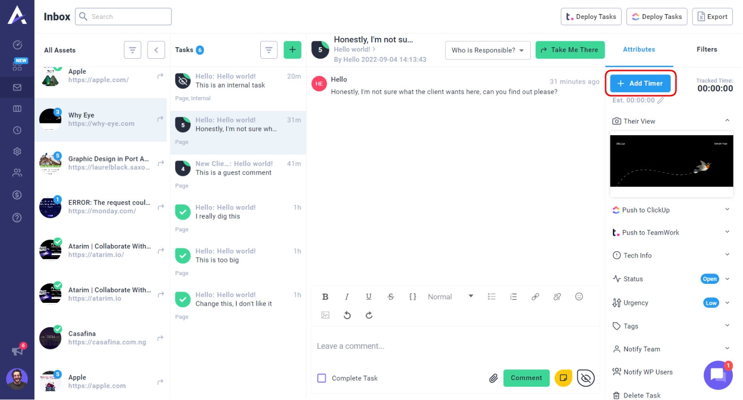 add timer to a task