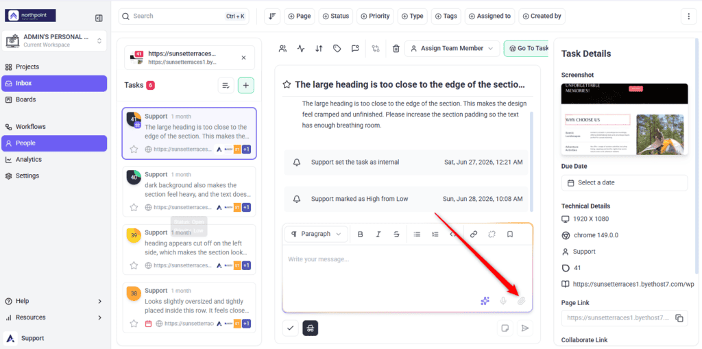 Bookmark icon at the end of the comment toolbar