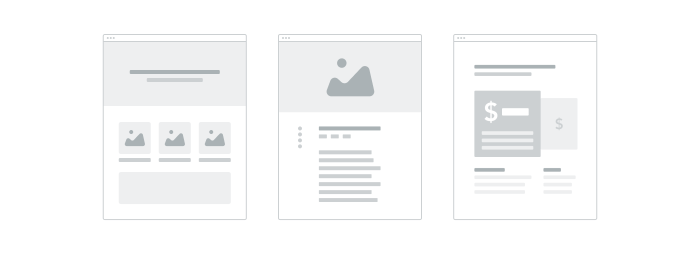 website wireframe
