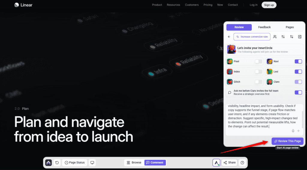Choosing review specialists by preset or Custom