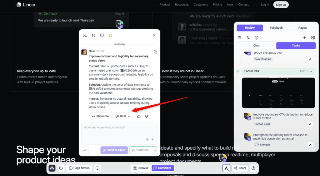 Applying an AI change with Do it