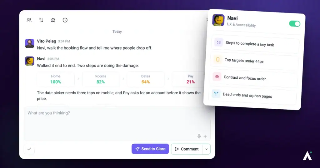 Navi the user flow agent suggesting navigation improvements