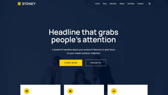 simple theme for online portfolio by AThemes