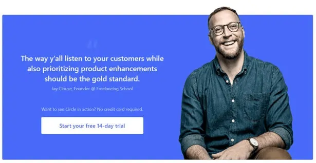 testimonial example on online portfolio