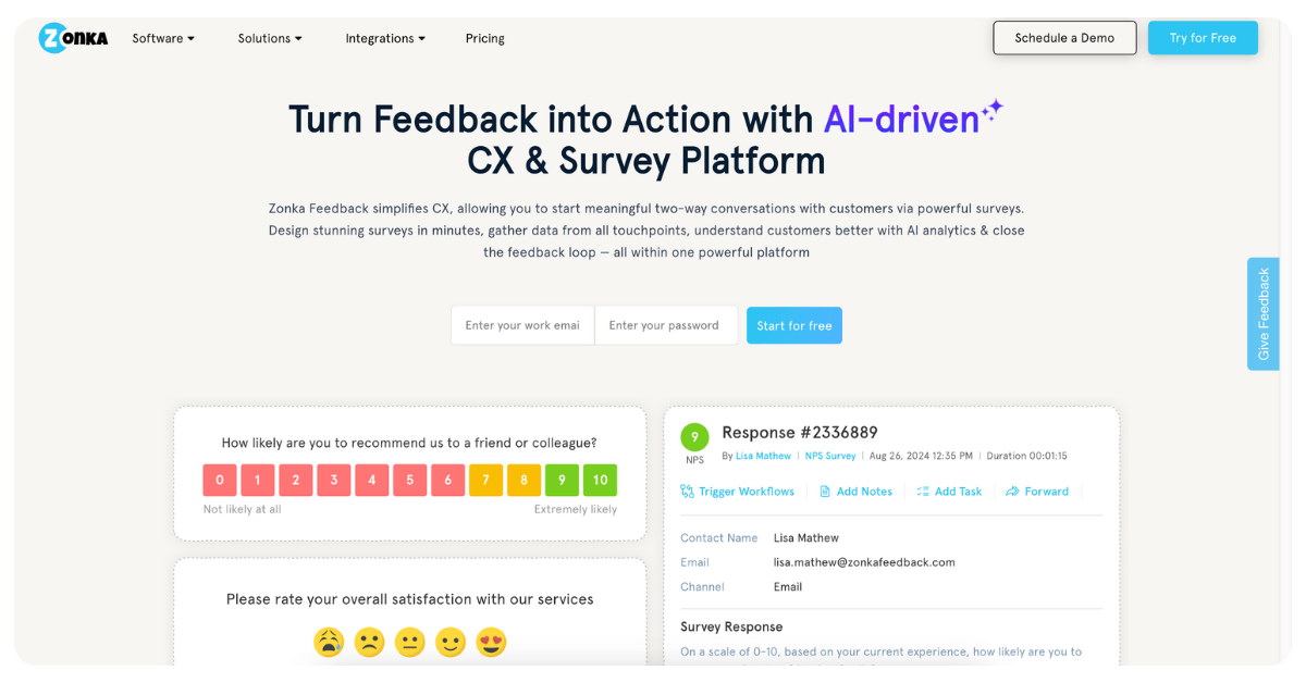 Zonka website feedback widget for customer satisfaction surveys and NPS metrics